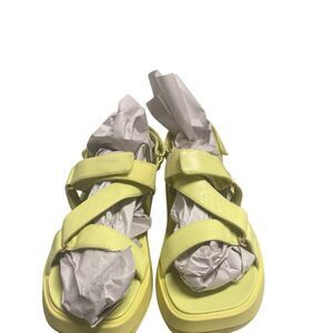 STUART WEITZMAN Women’s Moxie Sport Platform Sandals Size 6.5 B Yellow Green